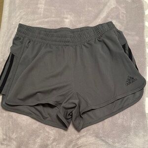 Charcoal Athletic Shorts with Elastic Waistband and Breathable Fabric